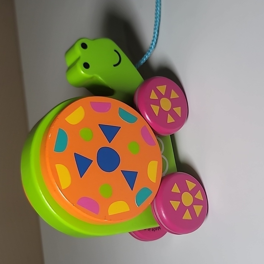 3/$30 IMAGINARIUM DISCOVERY Colourful Wooden Pull Toy Snail Turtle